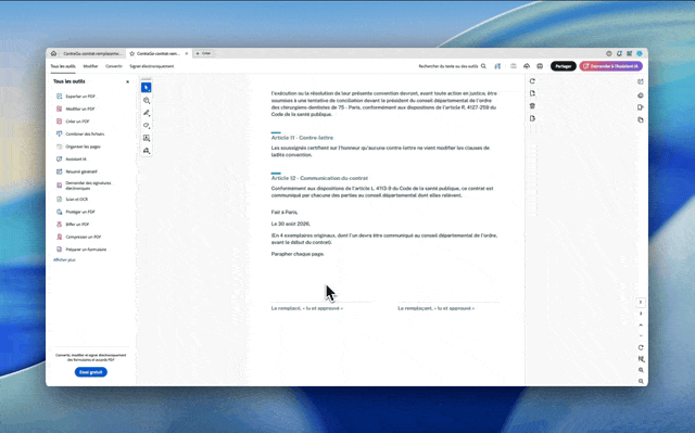 Démonstration : signer un contrat PDF avec Adobe Acrobat Reader